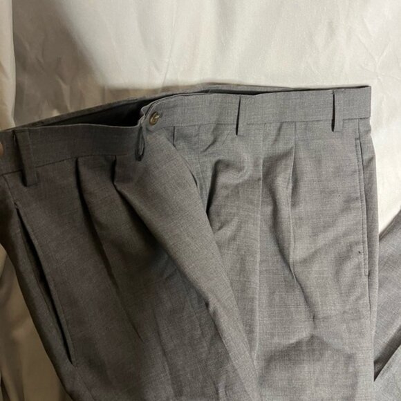 Lauren Ralph Lauren Size 36X29 Grey Pleated Dress Pants 100% Wool - Picture 5 of 6